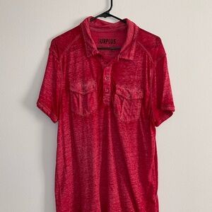 Men's Red Casual Shirt